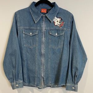 Vintage Disney 101 Dalmatians Zip Up Denim Shirt